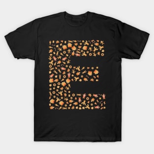 Letter E Initial Christmas Decorations Gingerbread T-Shirt